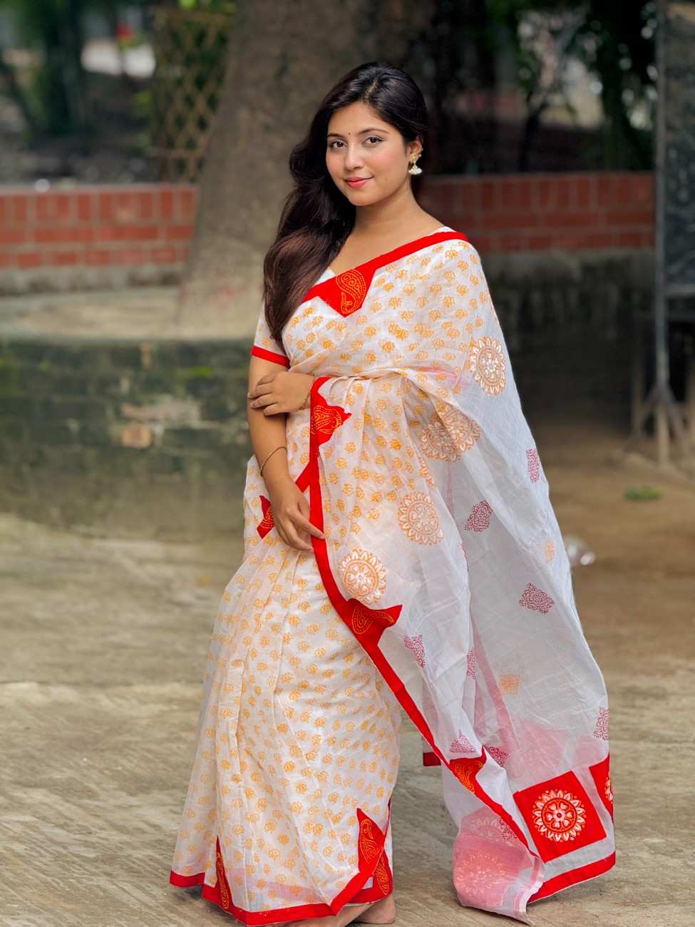 Bahari Color - Emboidary Boutique Saree Code 2051