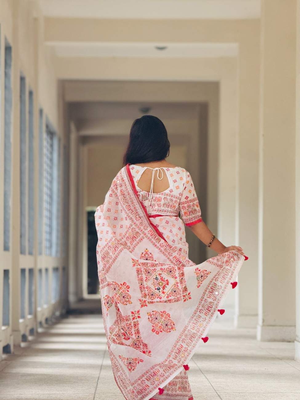 Bahari Color - Emboidary Boutique Saree Code 2052