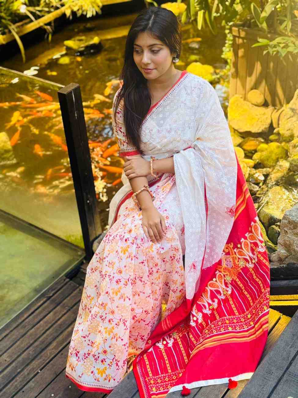 Bahari Color Emboidary Boutique Saree Code 2083