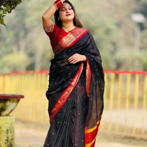 আলপনা দেশীয় সফট কটন সুতি শাড়ি - সুতার কাজের অনন্য সৌন্দর্য! (কোড: 610)