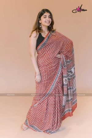 ডিজিটাল প্রিন্টেড সফট সিল্ক শাড়ি – (কোড 67)